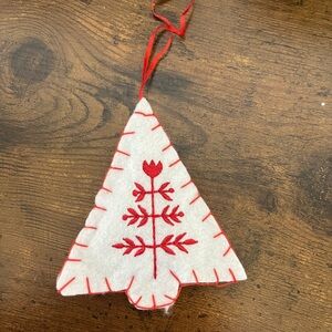 Felt Christmas Ornament. White Christmas Tree